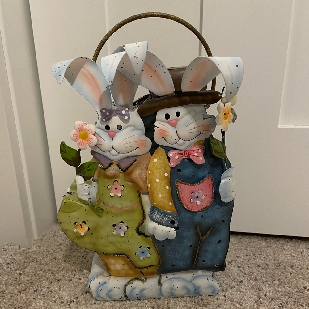Easter Home Interior Metal Lantern Candle Holder Tea Light